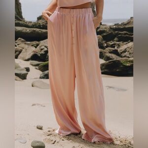 DAILY DRILLS PINK SILKY PANTS